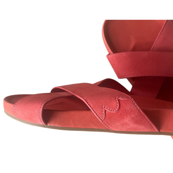 BIRDIES The Robin Womens Size 10.5/41 Persimmon Orange Suede Slide Sandals Shoes - Picture 5 of 10